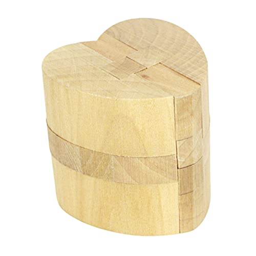 Kisangel Herzförmiges Kongming-Schloss für kinderspielzeug sicherheitsschu holzspielzeug Hand Holzschloss hölzern -Intelligenz-Demontagespielzeug Kisangel Herzförmiges Kongming-Schloss für kinderspielzeug sicherheitsschu holzspielzeug Hand Holzschloss hölzern -Intelligenz-Demontagespielzeug von Kisangel