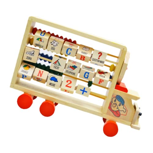 Kisangel Holz Abacus Stand Lernspielzeug für Frühes Bildungsspielzeug für Kognitive Entwicklung Sicheres und Umweltfreundliches Holz Fördert Kreativität und Gedächtnis für Jahren von Kisangel