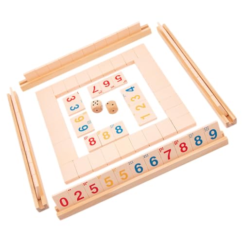 Kisangel Holz Brettspiel Shut The Box Spiel für Erwachsene Party Gesellschaftsspiel mit Zahlen Würfeln Langlebig Resistent für Familien und Freunde Lernspielzeug von Kisangel