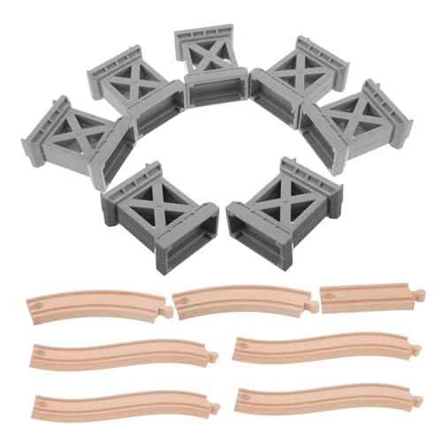 Kisangel Holz Eisenbahn Brückenträger mit Aufsteigenden Gebogenen Schienen Kreatives Zugschienen Zubehör für Spielset Fördert Familiären und Fantasievolles Kisangel Holz Eisenbahn Brückenträger mit Aufsteigenden Gebogenen Schienen Kreatives Zugschienen Zubehör für Spielset Fördert Familiären und Fantasievolles von Kisangel