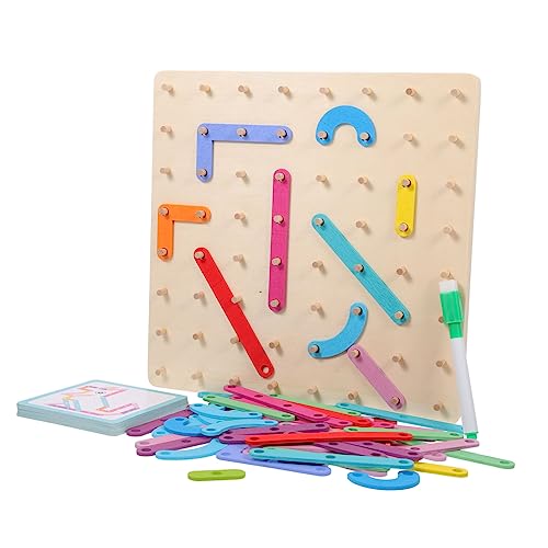Kisangel Holz Geoboard Montessori Pädagogisches Lernspielzeug mit Geometrischen Formen Sicheres Natürliches Material Fördert Mathematisches Verständnis für Kindergartenalter Kisangel Holz Geoboard Montessori Pädagogisches Lernspielzeug mit Geometrischen Formen Sicheres Natürliches Material Fördert Mathematisches Verständnis für Kindergartenalter von Kisangel