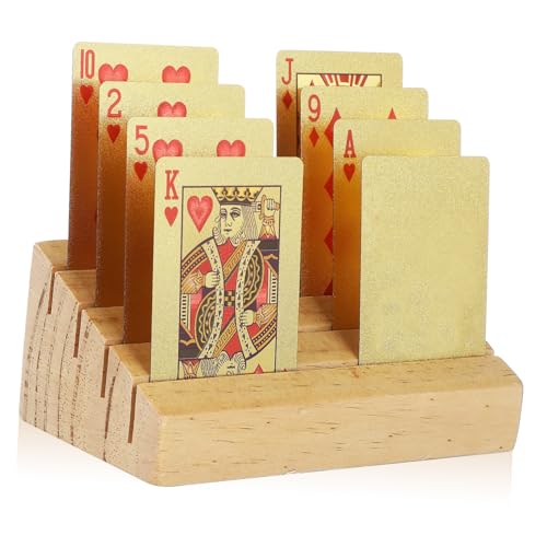 Kisangel Holz Kartenhalter für Spielkarten Stabiler Tischständer mit Schrägem Design und Rutschfesten Pads für Kartenspiele aus Kiefernholz Kisangel Holz Kartenhalter für Spielkarten Stabiler Tischständer mit Schrägem Design und Rutschfesten Pads für Kartenspiele aus Kiefernholz von Kisangel