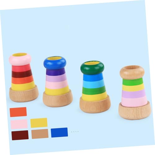 Kisangel Holz Kinderspielzeug aus Buchenholz Großes Prisma für Jahre Farbenfrohes Drehspielzeug Vorstellungskraft und Logischem Pädagogisch von Kisangel