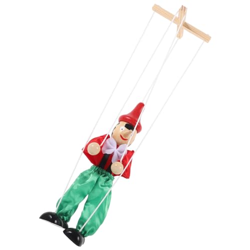 Kisangel Holz Marionette Puppenspielzeug Leicht Beweglich Interaktive Handpuppen für Handgefertigte Saitenpuppen für Puppentheater und Dekoration Zufällige Farbe Zufällige Farbe von Kisangel