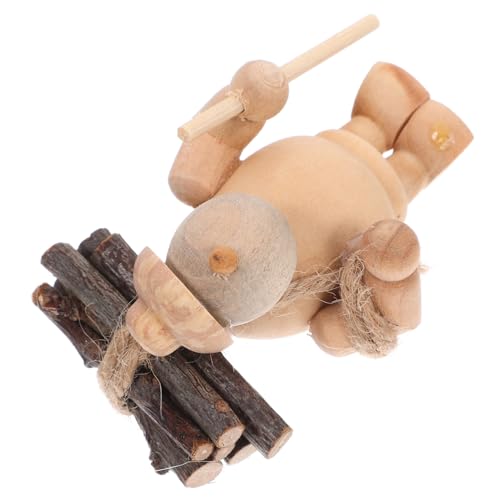 Kisangel Holz Miniatur Cartoon Figur Niedliche DIY Dekoration für Schreibtisch Blumentöpfe Gartenaccessoire und Puppenhaus Zubehör von Kisangel