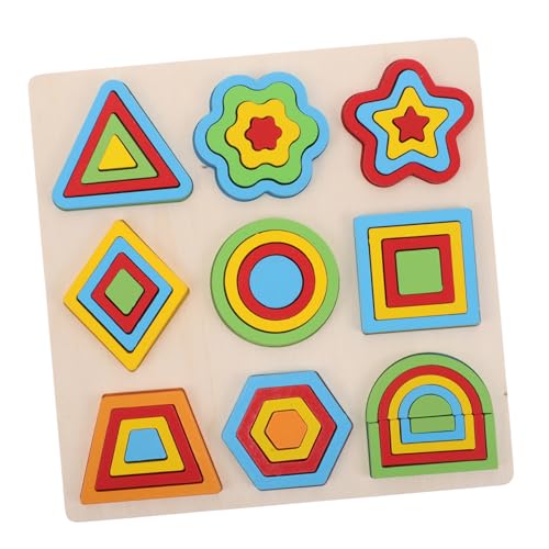 Kisangel Holz Montessori Formenpuzzle für Kleinkinder Robustes Figuren Lernspielzeug mit Zahlen Farbzuordnung Pädagogisches Steckspiel Zählen Logischem Denken und Feinmotorik von Kisangel