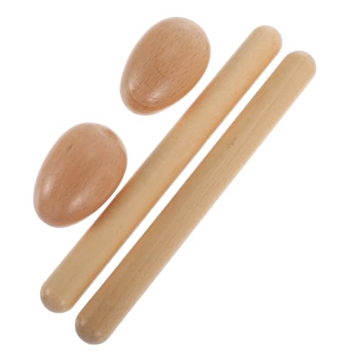 Kisangel Holz Rhythmussticks und Eier Shaker Orff Percussion Zubehör Glatte Oberfläche ohne Grate Sicher für Fördert Musikalische Früherziehung und Mobiles von Kisangel