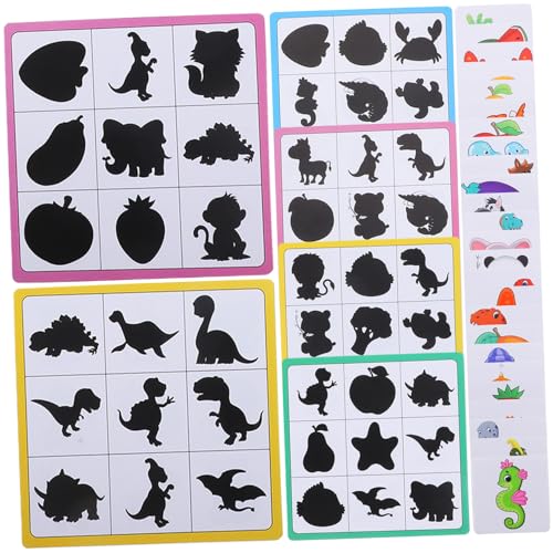 Kisangel Holz Schatten Puzzle Lernspielzeug Tragbar Robuste Formensortierung Früchte Tiere Kognitive Spielblöcke Für Kleinkinder Pädagogisch Spaßfördernd von Kisangel