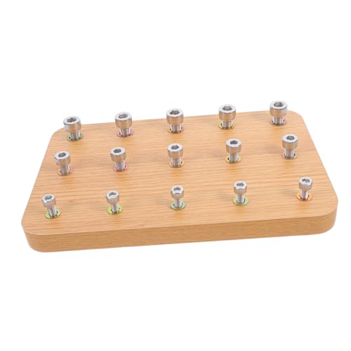 Kisangel Holz Steckbrett für Handrehabilitation Robustes Peg Manipulation Board zur Fingerfertigkeit Reaktionstraining und Hand Auge Koordination Einfaches Design für Effektives von Kisangel