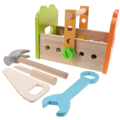Kisangel Holz Werkzeugset Robust Langlebig Pädagogisches Reparaturset für Kleinkinder Handlich und Sicher Fördert Kreativität und Feinmotorik für Jungen und Mädchen von Kisangel