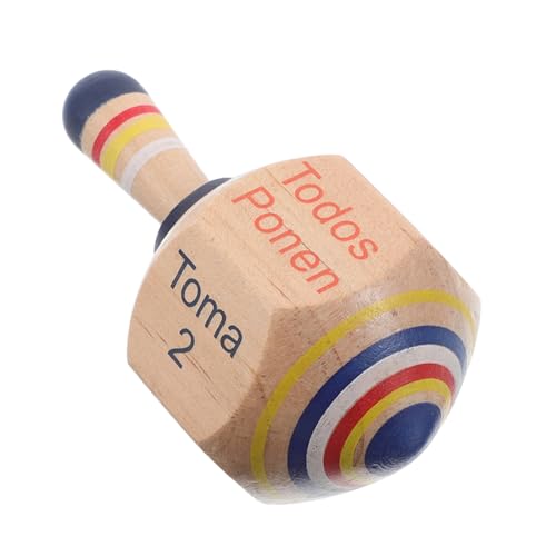 Kisangel Holzkreisel für Natürlichem Holz Müheloses Drehen Tragbares Partyspielzeug für Mädchen und Jungen Konzentrationsförderndes Vielseitiges Holzspielzeug für Familie und Freunde von Kisangel