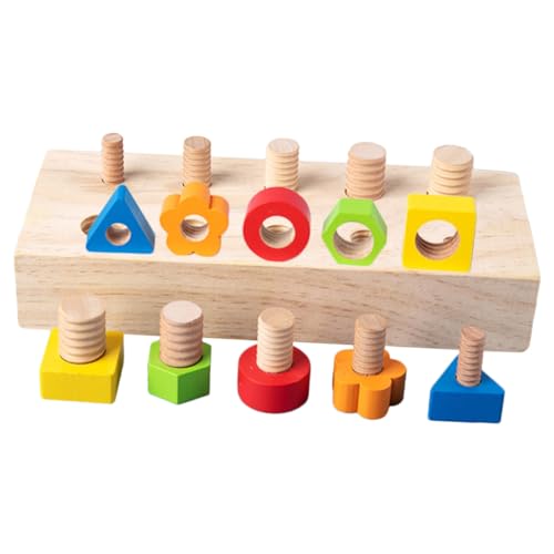 Kisangel Holzspielzeug Formsortierer für Kleinkinder Pädagogisches Montessori Lernspielzeug Fördert Feinmotorik Farberkennung Geduld und Hand Augen koordination Geschenk für Jungen und von Kisangel