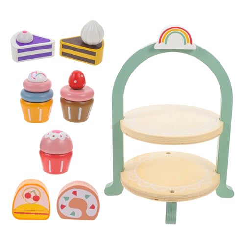 Kisangel Holzspielzeug Kuchen Set Realistisches Mini Dessert mit Abnehmbarem Deckel Robustes Tee und Kuchen Set für Rollenspiele und Puppenhaus Leicht und Detailreich für Mädchen Kisangel Holzspielzeug Kuchen Set Realistisches Mini Dessert mit Abnehmbarem Deckel Robustes Tee und Kuchen Set für Rollenspiele und Puppenhaus Leicht und Detailreich für Mädchen von Kisangel