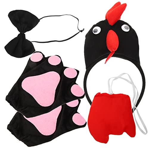 Kisangel Hühner Kostüm Set mit Huhn Haarreif Fliege und Handschuhe Niedliches Tierkostüm für Fasching Halloween Osterparty und Kinderspiele Geeignet für Mädchen Kisangel Hühner Kostüm Set mit Huhn Haarreif Fliege und Handschuhe Niedliches Tierkostüm für Fasching Halloween Osterparty und Kinderspiele Geeignet für Mädchen von Kisangel