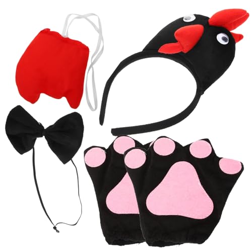 Kisangel Hühner Kostüm Set mit Küken haarreif Fliege und Handschuhen Kreatives Hautfreundliches Tierkostüm für Ostern Geburtstagsfeiern Halloween und Kostümpartys Kisangel Hühner Kostüm Set mit Küken haarreif Fliege und Handschuhen Kreatives Hautfreundliches Tierkostüm für Ostern Geburtstagsfeiern Halloween und Kostümpartys von Kisangel