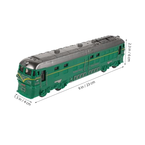 Kisangel Inertia Mini Zugspielzeug mit Licht und Sound Retro Grüner Kunststoff Zugmodell für Robustes Verschleißfestes Eisenbahnspielzeug für Jungen und Mädchen Kisangel Inertia Mini Zugspielzeug mit Licht und Sound Retro Grüner Kunststoff Zugmodell für Robustes Verschleißfestes Eisenbahnspielzeug für Jungen und Mädchen von Kisangel