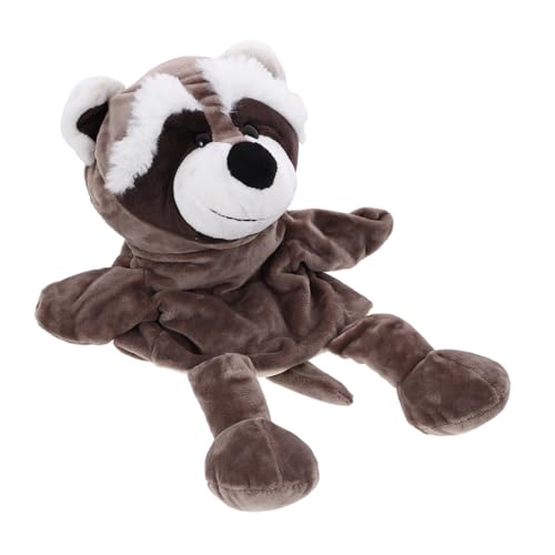 Kisangel Interaktive Plüsch Handpuppe Waschbär Realistisches Tierkopf Modell Kuscheliges Stofftier als Frühpädagogisches für Rollenspiele Erzählstunden und Geschenkideen von Kisangel