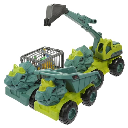 Kisangel Interaktives Dinosaurier baustellenfahrzeug Spielset Kreative Cartoon Auto Spielzeuge für Robustes Mini Engineering Fahrzeug Buntes Geschenk für Jungen und Mädchen Party von Kisangel