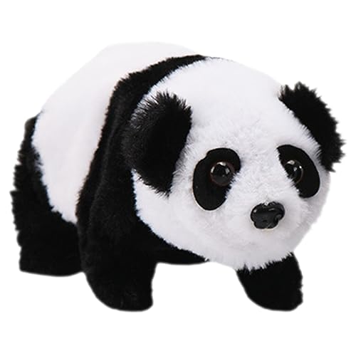 Kisangel Interaktives Elektronisches Panda mit Bewegung und Geräuschen Plüsch Kuscheltier aus Weichem Material Kriechendes Tier für Geburtstag von Kisangel