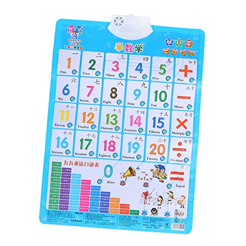 Kisangel Interaktives Lernspielzeug für Kleinkinder Elektronisches Poster Frühkindlichen Bildung für Mathematik Leuchtende Farben ohne Batterien für Vorschulkinder und Kleinkinder von Kisangel