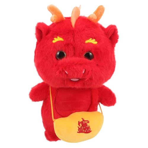 Kisangel Jahr Der Drachen-Maskottchen-Puppe Ausgestopfte Drachenpuppe Für Sofa Ausgestopfter Drache Für Stoffpuppe Für Neujahr Kuscheltier Drache Maskottchen-drachenmodell Plüsch von Kisangel