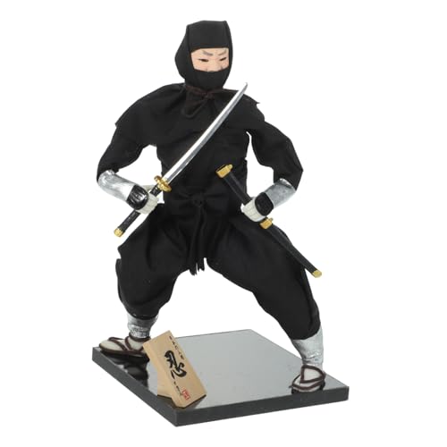 Kisangel Japanische Ninja Puppe Dekoration Detailreiche Desktop Figur Langlebiges Material Farbenfrohes Japanisches Ornament für Büro Wohnzimmer und Heim Kunstvolle Tischdekoration von Kisangel