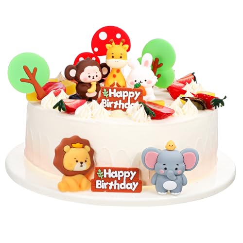Kisangel Jungle Tier Deko Teilig Kleine Tierfiguren aus Weichem Sichere Tortendeko für Shower Geburtstagsfeier Kuchen Cupcake Toppers Waldtiere Party Kisangel Jungle Tier Deko Teilig Kleine Tierfiguren aus Weichem Sichere Tortendeko für Shower Geburtstagsfeier Kuchen Cupcake Toppers Waldtiere Party von Kisangel