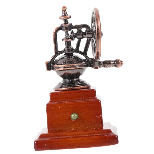 Kisangel Kaffeemaschinen-Ornamente für kinderspielzeug Hand kaffeekocher kaffeepadmaschine Mini-Hauskaffeemaschine Puppenhaus Kaffeemaschine Zinklegierung Brown von Kisangel