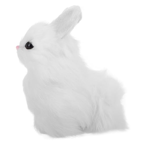Kisangel Kaninchen-Modell Kaninchenplüschspielzeugzauber Spielzeugkaninchen Kleines Kuscheltier Hase Spielzeughamster Beflockte Hasen Hase Schlüsselanhänger Mini -Hasen Tierisches Fell von Kisangel