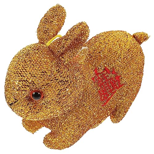 Kisangel Kaninchenpuppengeschenk ausgestopft Tierspielzeug Plüsch Hase Kinderspielzeug Desktop-Kaninchenspielzeug neues Jahr Kaninchen süße Stoffkaninchen PP Baumwolle Golden Kisangel Kaninchenpuppengeschenk ausgestopft Tierspielzeug Plüsch Hase Kinderspielzeug Desktop-Kaninchenspielzeug neues Jahr Kaninchen süße Stoffkaninchen PP Baumwolle Golden von Kisangel