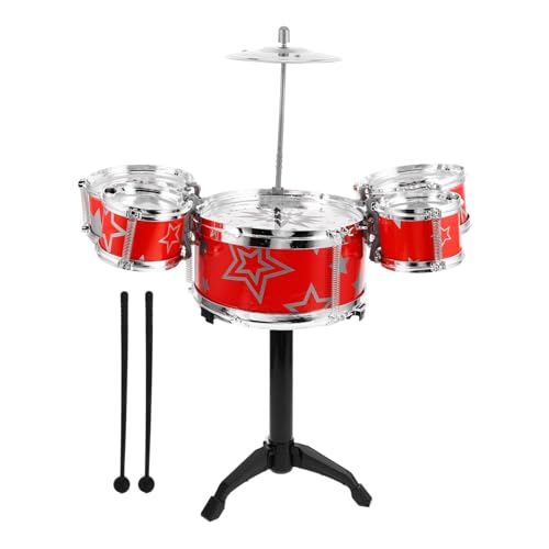 Kisangel Kids Jazz Drum Set Mini Junge Mädchen Schlagzeug Für Kleinkinder Sicheres Musikinstrument Mit Mehreren Klängen Für Rhythmisches Spielen Junge Musiker von Kisangel
