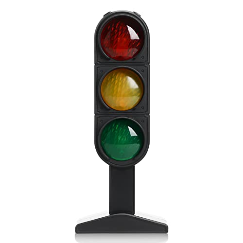 Kisangel Verkehrsampel Spielzeug – 20 cm großes Lernspielzeug für Kinder, Verkehrserziehung ohne Batterien, Ampelmodell aus Kunststoff für Kindergarten und Vorschulkinder von Kisangel