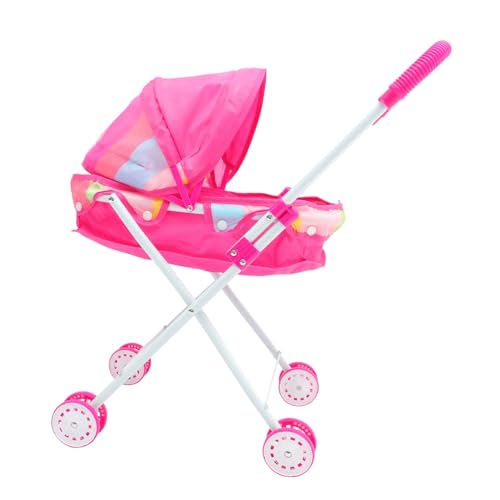 Kisangel Kinderwagen für Puppen Kompakt Leicht Tragbar Sicher und Langlebig für Kreatives Rollenspiel und Puppenpflege Geeignet für Mädchen und Jungen Rainbow Modell von Kisangel
