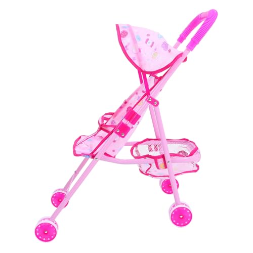 Kisangel Kinderwagen mit Großem Korb Leichter Puppenwagen für Mädchen Faltbar Fördert Motorische Fähigkeiten und Eltern Junge Mädchen Bindung für Outdoor und Reisen von Kisangel