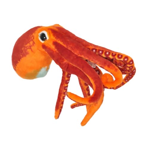 Kisangel Kissen umarmen kinderzimmerdeko Room Decoration Simulationsspielzeug beschwertes Kuscheltier geburtstagsmitgebsl Toy Stofftier Octopus Plüschspielzeug PP Baumwolle Orange von Kisangel
