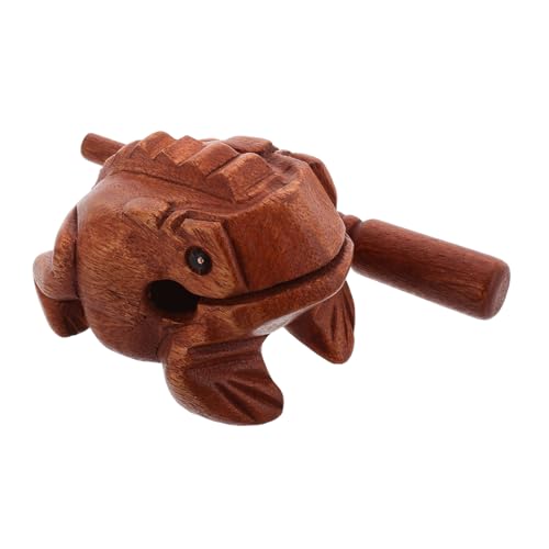 Kisangel Einzigartiges Holz-Percussion-Set Frosch Musikinstrument Thai Frosch Sound Maker Holzblock Instrument von Kisangel