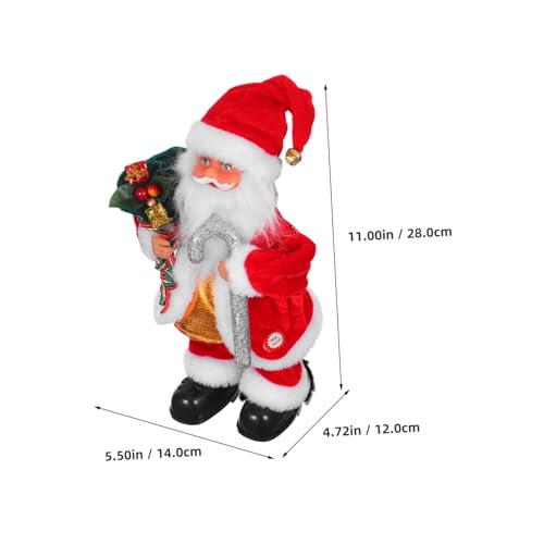 Kisangel Kleine Elektrische Weihnachtsmann-Puppe mit Musik und Beweglichen Festliche Party-Santa Weihnachtsdekoration und Fröhliche Stimmung von Kisangel