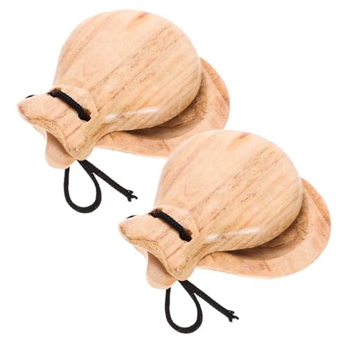 Kisangel Kleine Finger Kastagnetten aus Holz Rhythmische Musikinstrumente für Jugendliche Sichere Percussion Spielzeuge Buntes Design Fördert Musikalisches Gefühl und Rhythmusverständnis von Kisangel