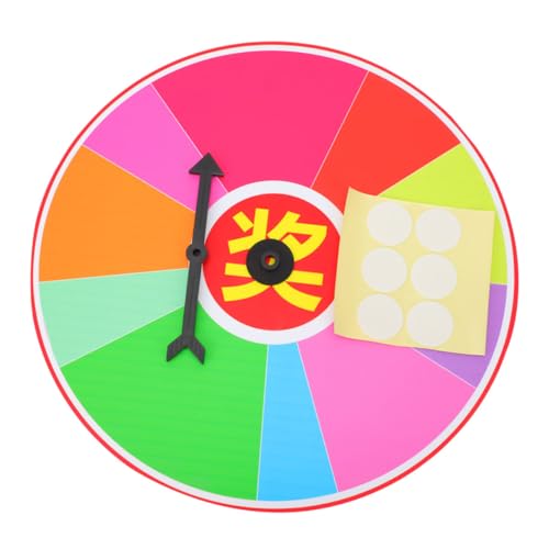 Kisangel Kleine Plattenspieler -Spielequellen Spaß verlosen Radpreis Rad Spiel im Freien Party Spinnrad Gewinnspielrad Rad-Spiel-Requisite Schaum Colorful von Kisangel