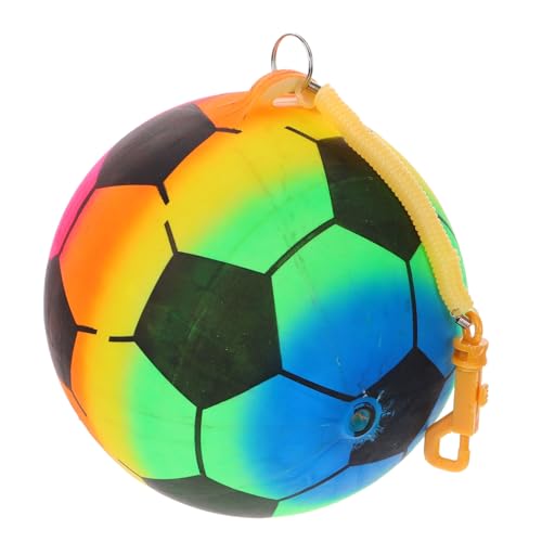 Kisangel Kleiner Aufblasbarer Fußball mit Federseil und Tragegriff Leichter Spielball für Jungen und Mädchen Bunter Outdoor spaß für Kindergarten Tanz und Ballspiele Draußen Kisangel Kleiner Aufblasbarer Fußball mit Federseil und Tragegriff Leichter Spielball für Jungen und Mädchen Bunter Outdoor spaß für Kindergarten Tanz und Ballspiele Draußen von Kisangel