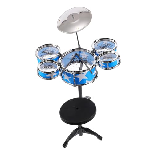 Kisangel Realistisches Baby-Schlagzeug-Set Für Jungen Und Mädchen Schlagzeug Spielzeug Kleinkind Musikinstrumente Für Jungen Und Mädchen Hocker von Kisangel