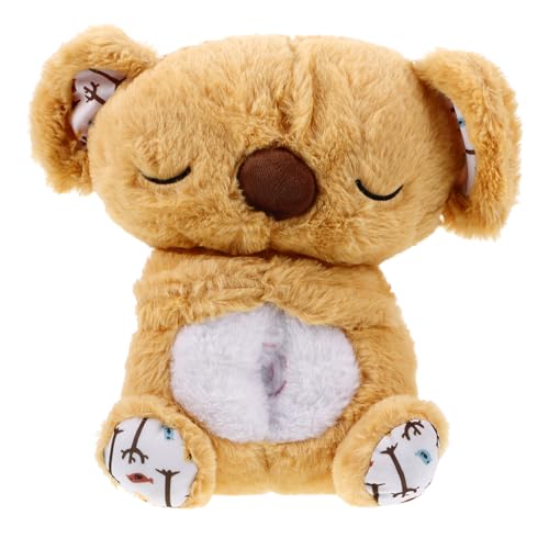 Kisangel Koala Spieluhr Atmender Kola Bär Beruhigender Einschlaf Schnuller Mit Licht Atmendes Koala Stofftier Kuscheltiere Zum Schlafen Koala Stofftier Braunes Plüsch von Kisangel