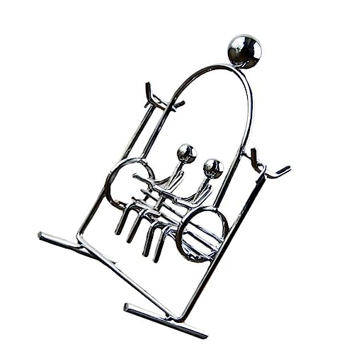 Kisangel Kreative Eisenpaar Figurine Balance Ball Schwingpendel Tischdekoration Stabile Basis Modisches Design für Büro und Wohnraum Newton Kisangel Kreative Eisenpaar Figurine Balance Ball Schwingpendel Tischdekoration Stabile Basis Modisches Design für Büro und Wohnraum Newton von Kisangel