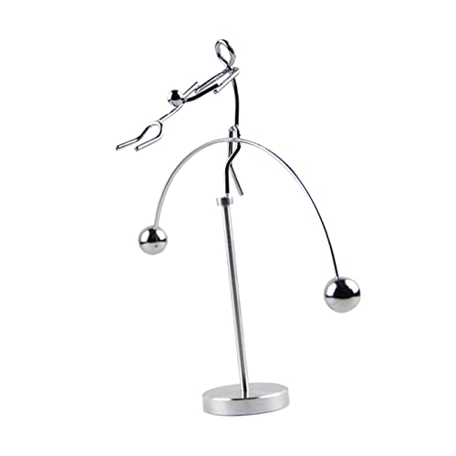 Kisangel Kreatives Balance Newtons Balance Ball Tumbler Ornament Für Schreibtisch Bürodekoration Aus Hochwertigem Sicher Und Ansprechend Fördert Kinetische Bewegung von Kisangel