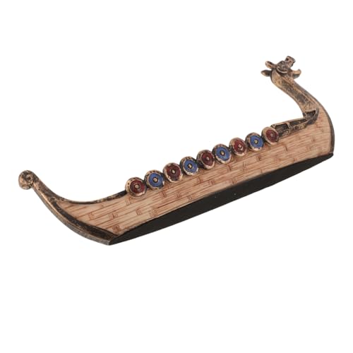 Kisangel Kreatives Resin Boot Modell Handgefertigte Viking Yacht Dekoration für Schreibtisch Wohnzimmer und Büro Lebensechte Bootsornament für Wohnkultur von Kisangel