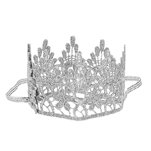 Kisangel Krone Stirnband für -Prinzessin Tiara Kleinkind-Mädchen-Hut stirnbänder Kopfbedeckungen für Geburtstagsfeiern Neugeborenes Stirnband Stoff Silver Kisangel Krone Stirnband für -Prinzessin Tiara Kleinkind-Mädchen-Hut stirnbänder Kopfbedeckungen für Geburtstagsfeiern Neugeborenes Stirnband Stoff Silver von Kisangel