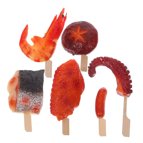 Kisangel Künstliche Grillspieße mit Hähnchen Gemüse und Meeresfrüchten Langlebiges Fake Food Modell für Fotografie Requisiten und Ladenpräsentationen Kisangel Künstliche Grillspieße mit Hähnchen Gemüse und Meeresfrüchten Langlebiges Fake Food Modell für Fotografie Requisiten und Ladenpräsentationen von Kisangel