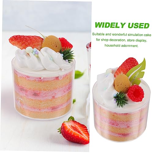 Kisangel Künstliche Kuchendekoration Realistischer Kunstkuchen Für Zuhause Bäckerei Kunstskizzen Und Geschenkideen Und Feste Mit Fruchtiger Sahnetorte von Kisangel