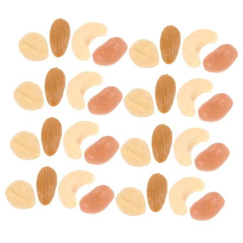 Kisangel Künstliche Nüsse Dekoration Mini Modelle Realistisch Kunststoff Walnuss Cashew DIY Basteln Puppenhaus Zubehör Küchen Requisiten von Kisangel