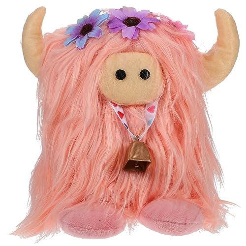 Kisangel Kuh-Puppe-Ornament entzückende ausgestopfte Kuh Kuh-Couchpuppe dekoratives Kuhspielzeug Kuscheltiere groß Flauschiges Kuscheltier Kuh Plüsch Rosa von Kisangel